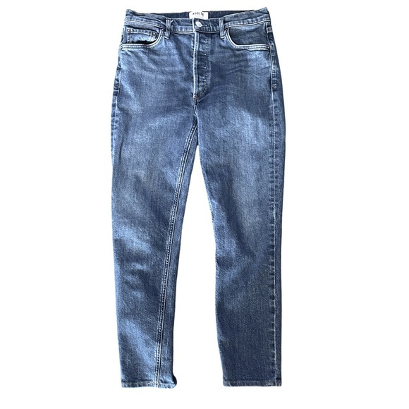 AGOLDE Nico Skinny Straight High Rise Medium Blue Cropped Ankle Jean Size 28. - Picture 2 of 9